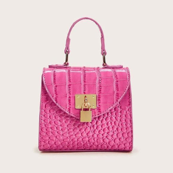 NWT- Cute Mini Croc Bag in Pink. Private Label- OFFERS WELCOME‼️‼️ - Picture 1 of 6